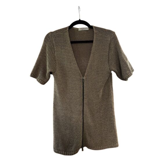 Sarah Allison's Women's Green Cardigan Sweater M Short Sleeve Casual - Picture 1 of 7